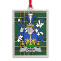 Personalized Owen Family Crest Plaid Ornament product