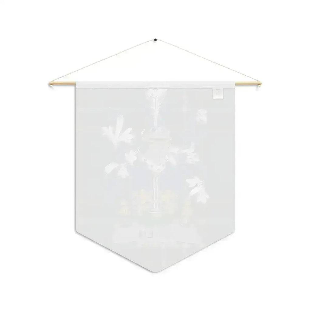 Owen Irish family crest wall pennant — crest and tartan detail