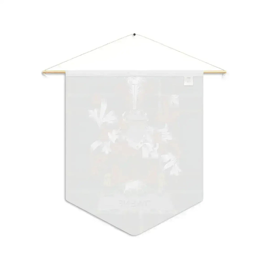 Owens Irish family crest wall pennant — crest and tartan detail