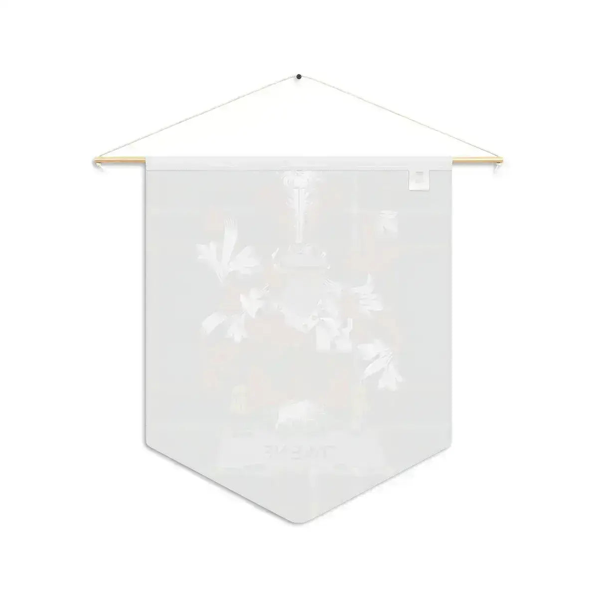 Owens Irish family crest wall pennant — crest and tartan detail