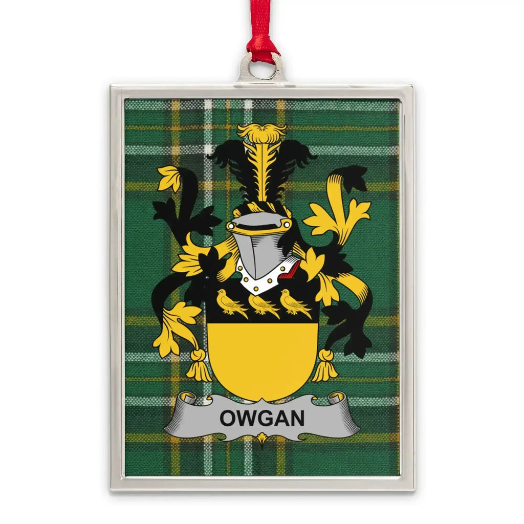 Owgan Family Crest Plaid Pattern Ornament product