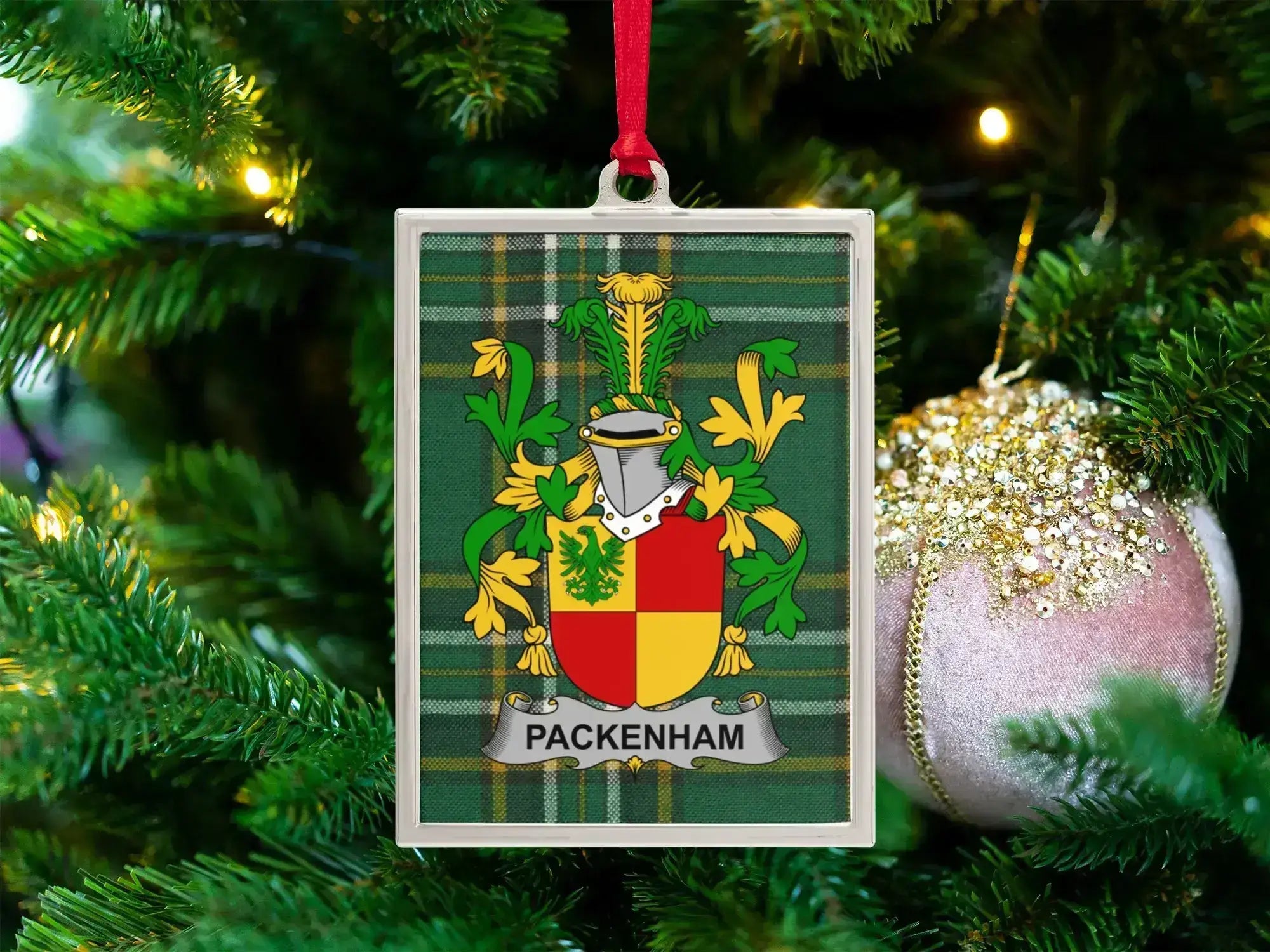 Packenham Tartan Crest Christmas Tree Ornament product type