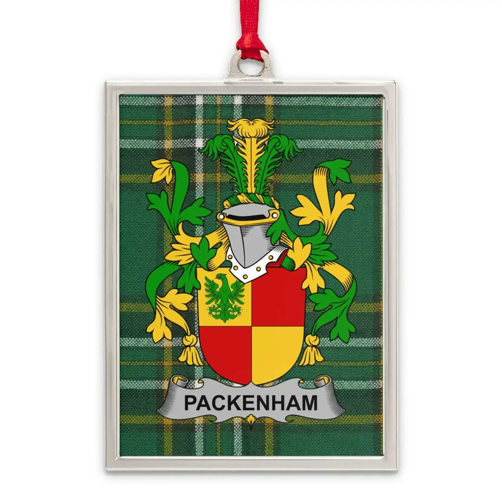 Packenham Family Crest Plaid Christmas Ornament product