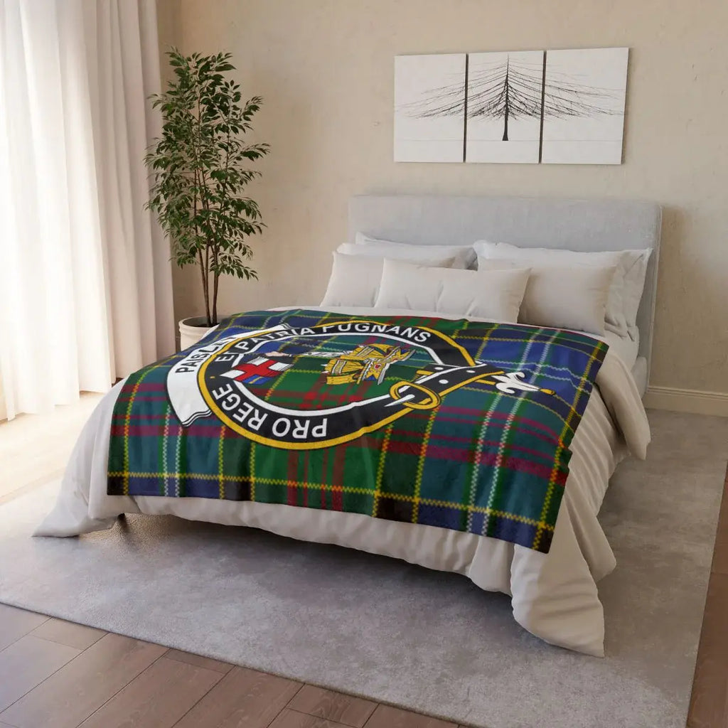 Scottish Clan Crest Blanket for Cozy Home Decor