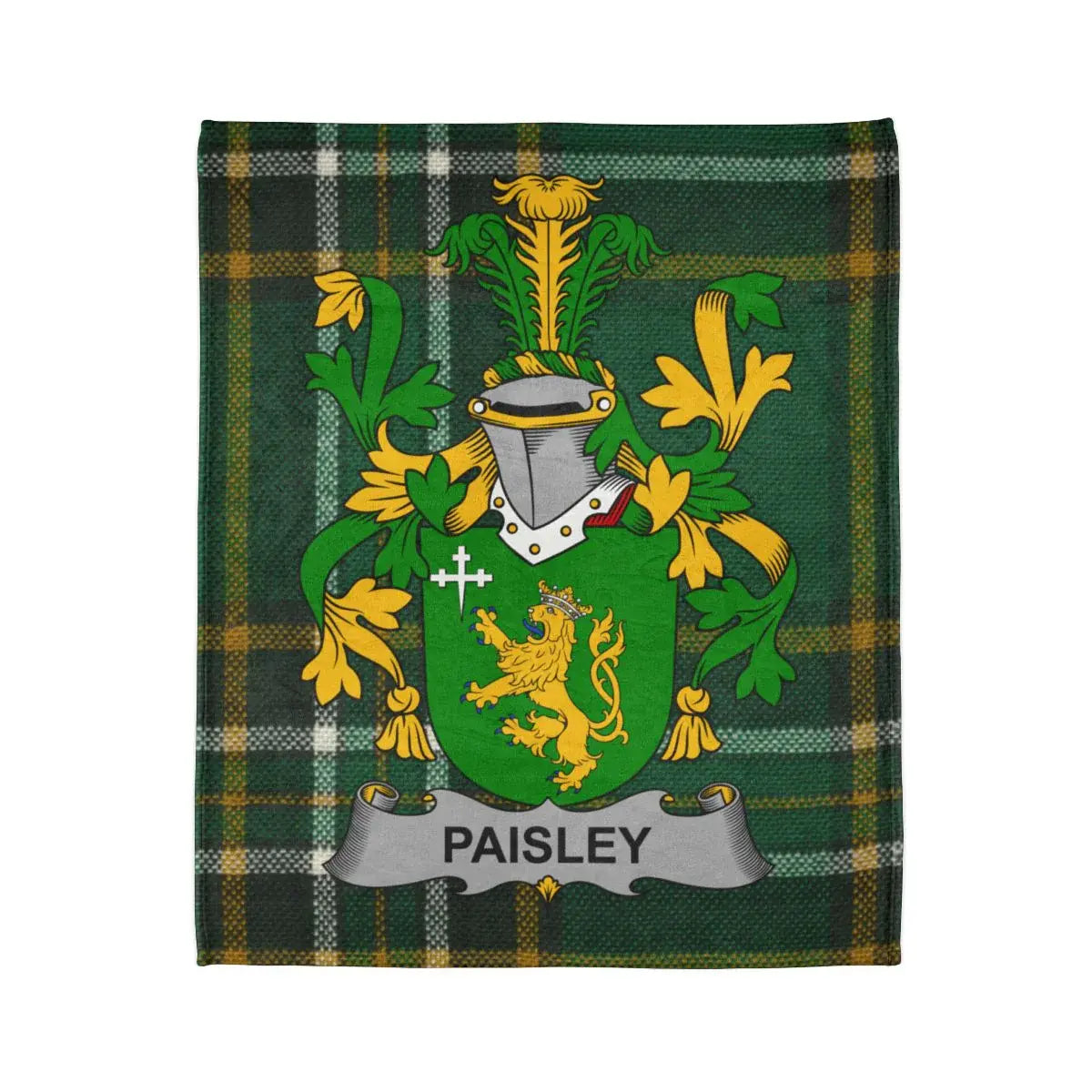 Paisley Family Crest Medieval Art Throw Blanket
