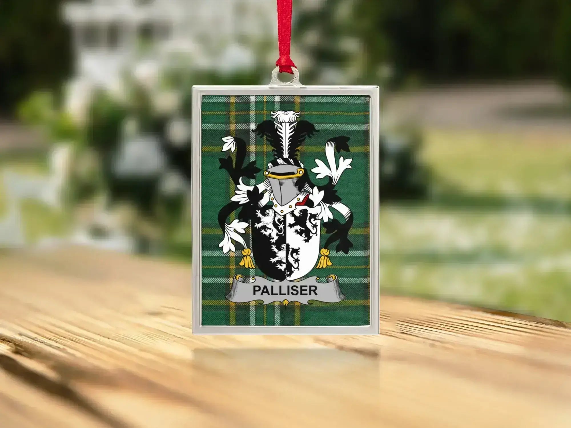 Palliser Family Crest Plaid Background Rectangular Product