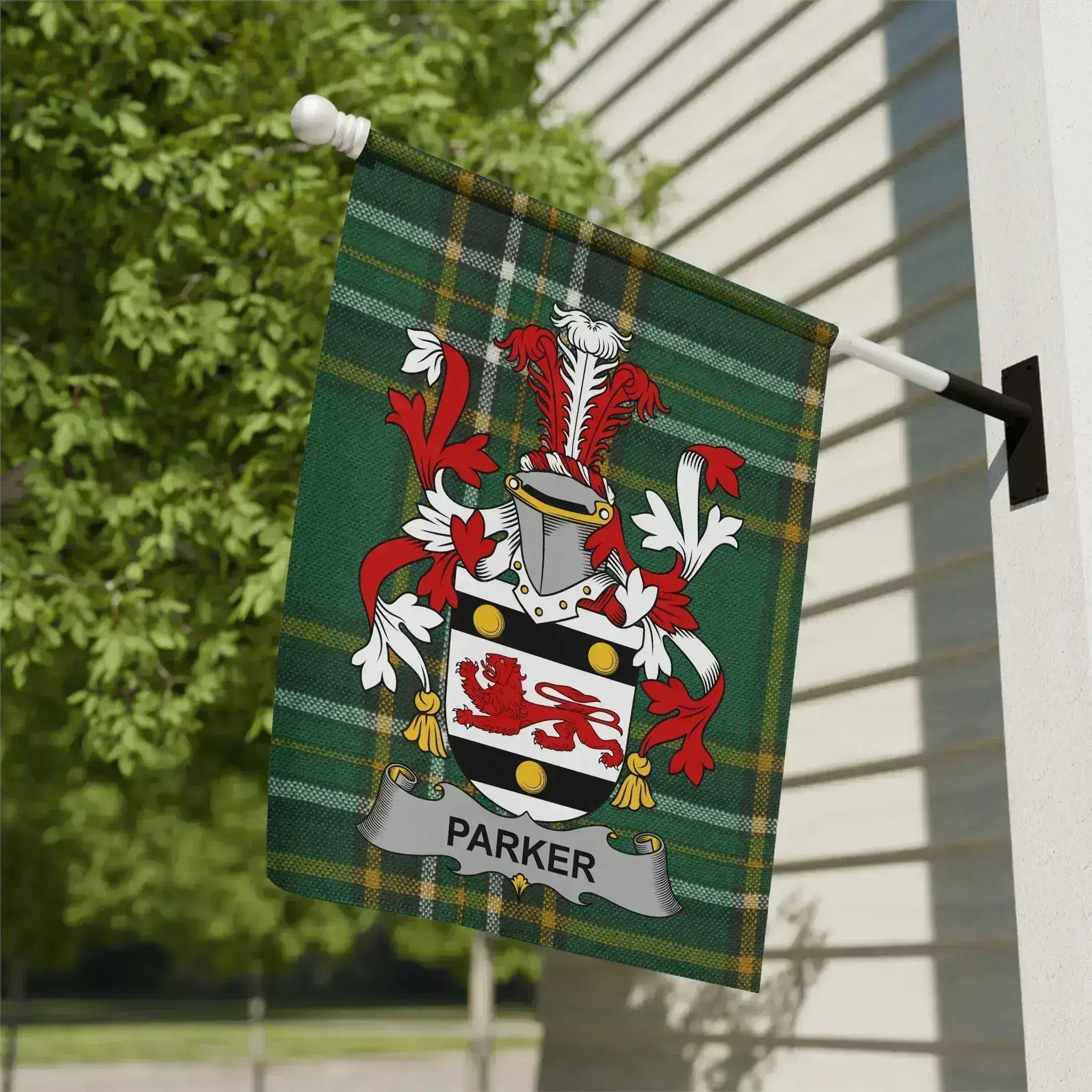 Parker Family Crest Decorative House Flag