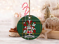 Custom Family Crest Plaid Christmas Ornament
