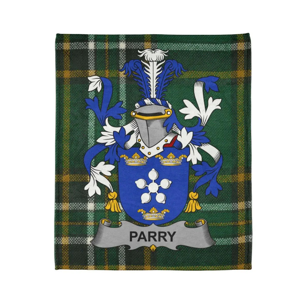 Parry Family Crest Plaid Design Blanket
