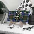 Clan Paterson tartan novelty license plate — Huc Tendimus Omnes crest, 12" x 6" aluminium