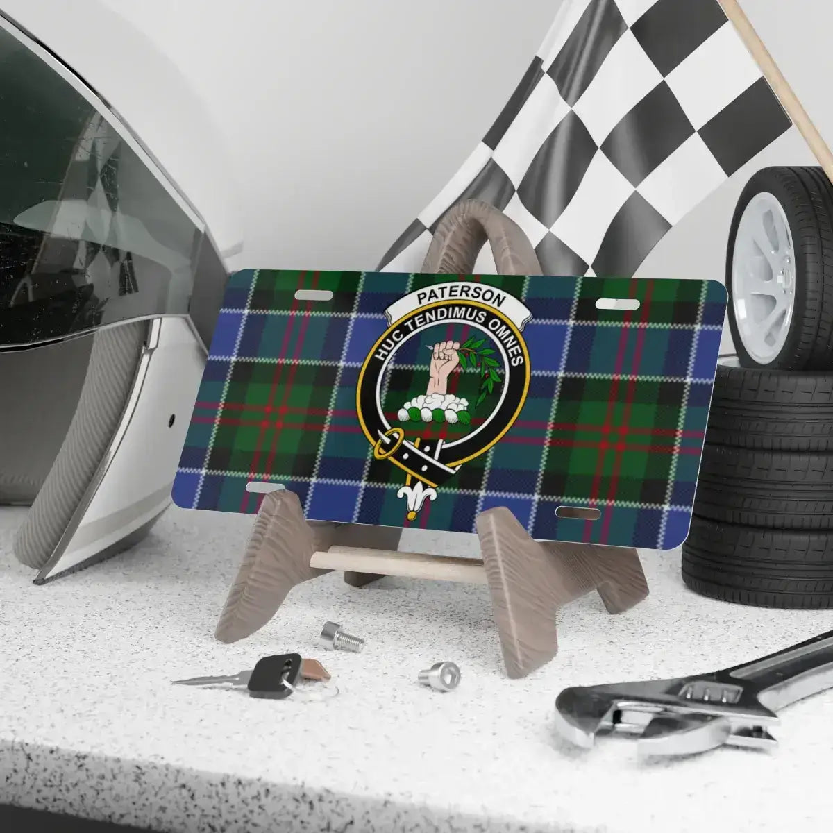 Paterson Emblem Tartan License Plate product