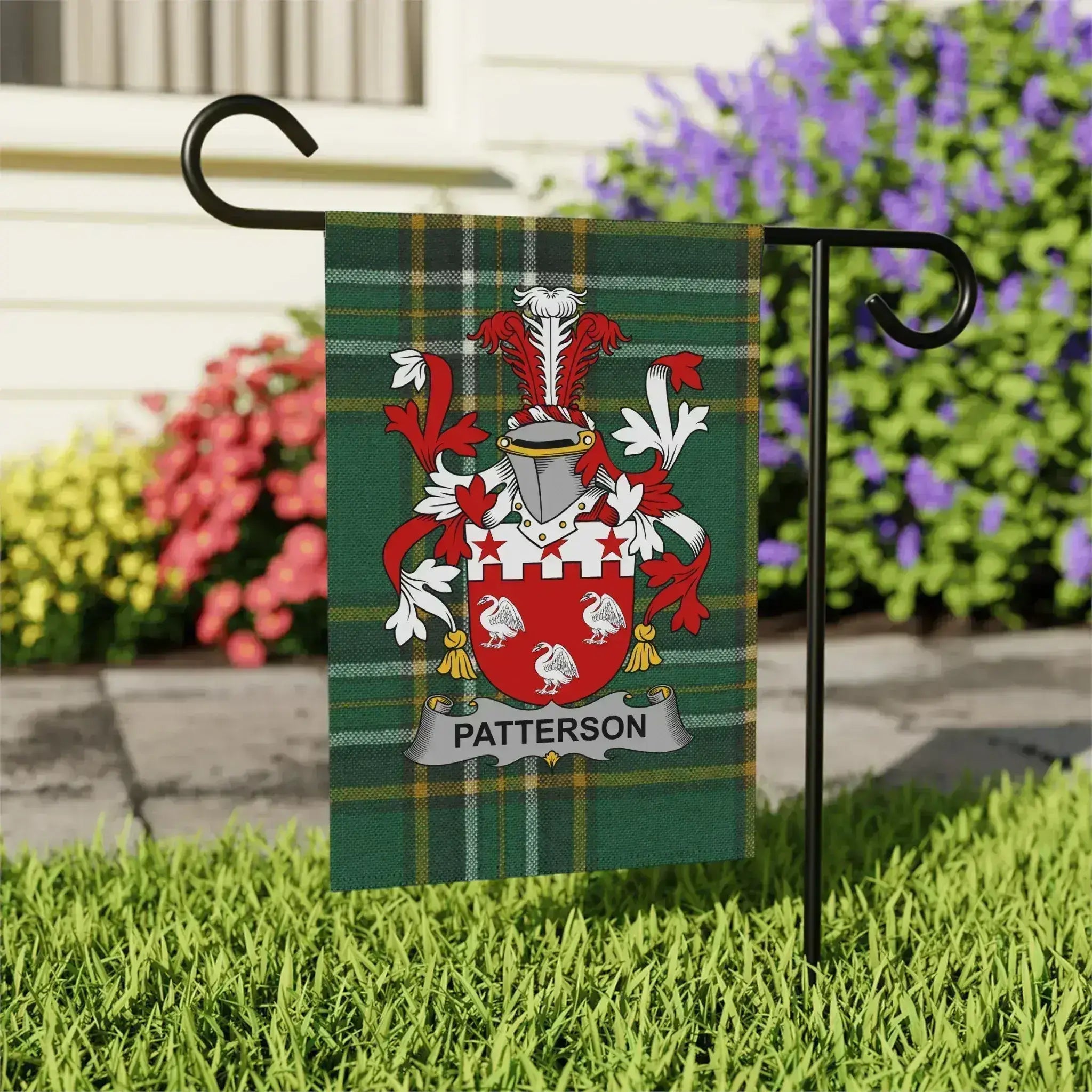 Personalized Patterson Family Crest Garden Flag product