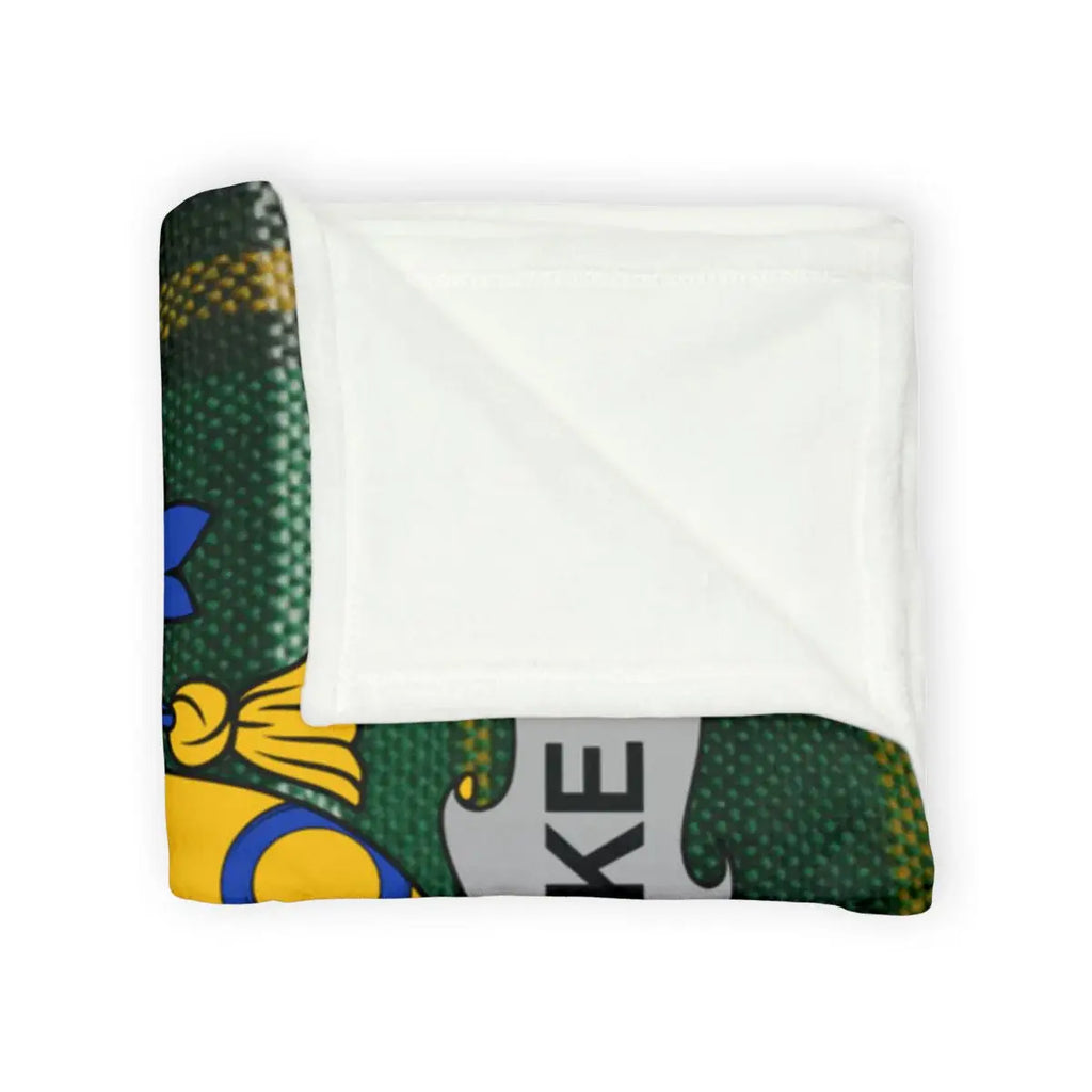 Custom Green Blue and Yellow Pattern Blanket