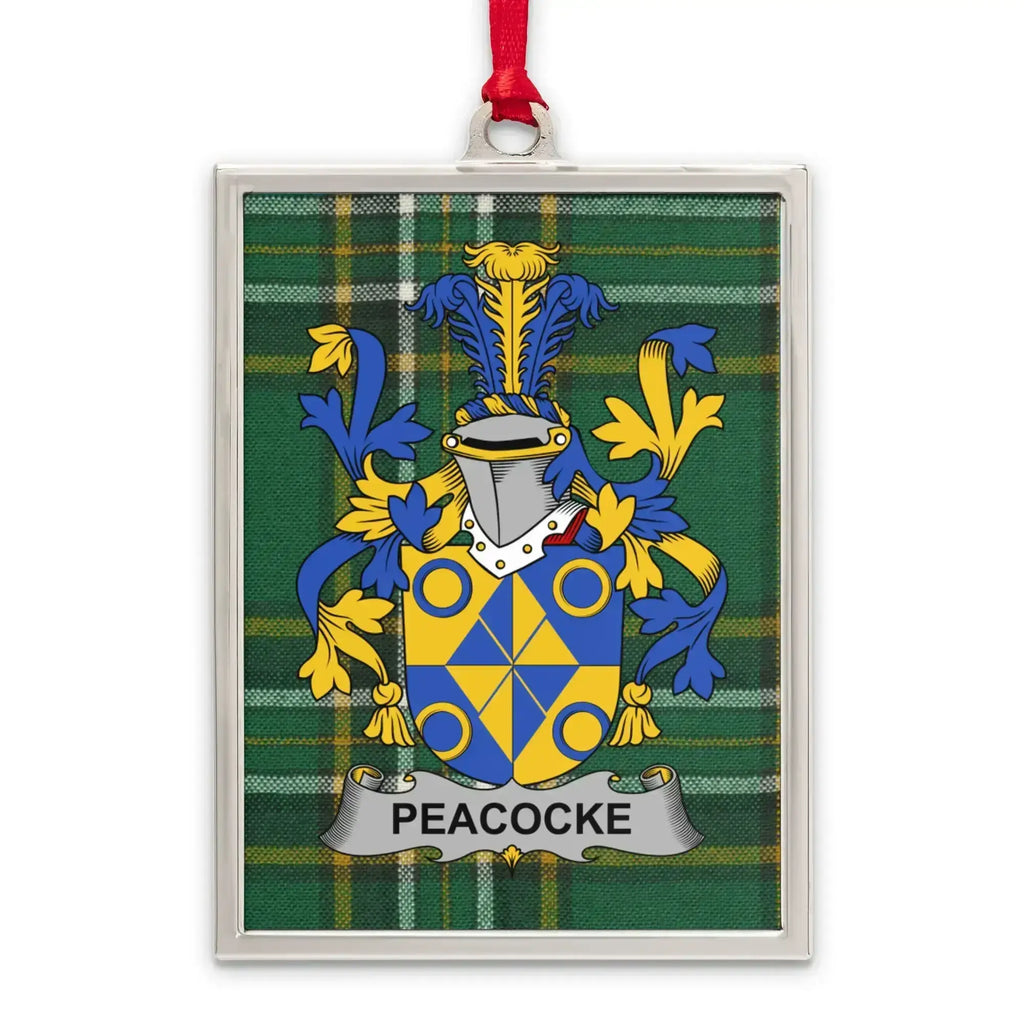 Peacocke Family Crest Plaid Pattern Decorative product type