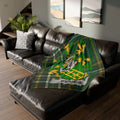 Pearse Family Crest Green Plaid Blanket Home Decor