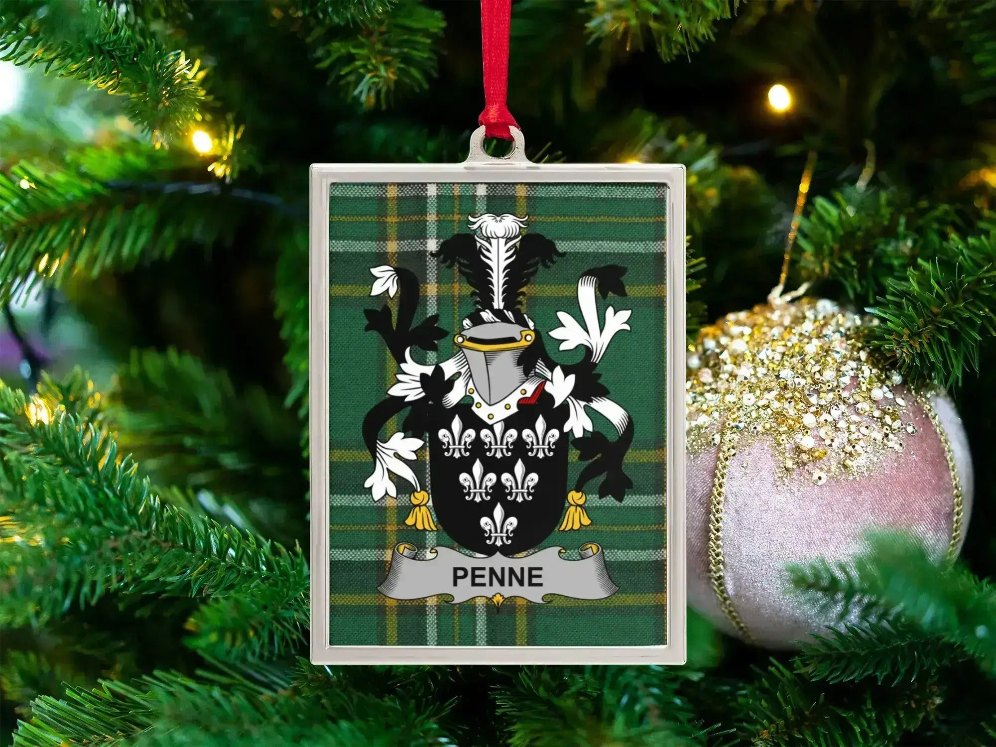 Custom Family Crest Christmas Ornament product type