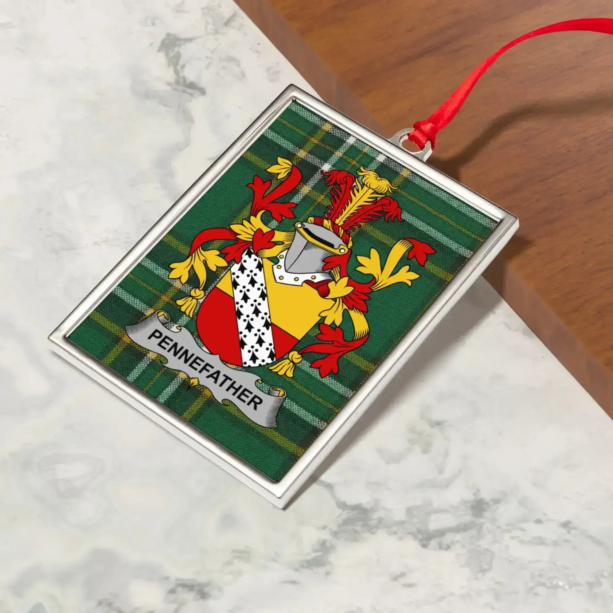 Pennefather Crest Family Tartan Design Ornament product type