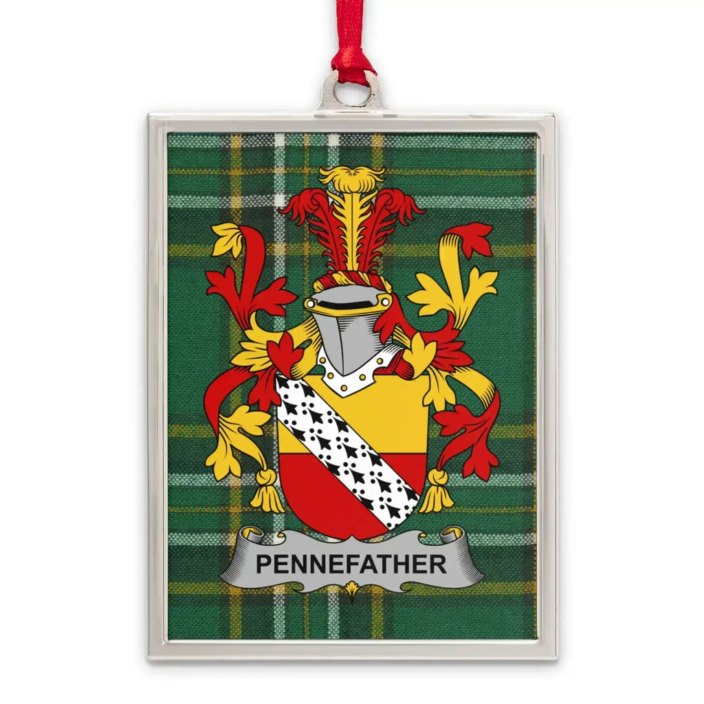 Pennefather Family Crest Plaid Background Ornament Product