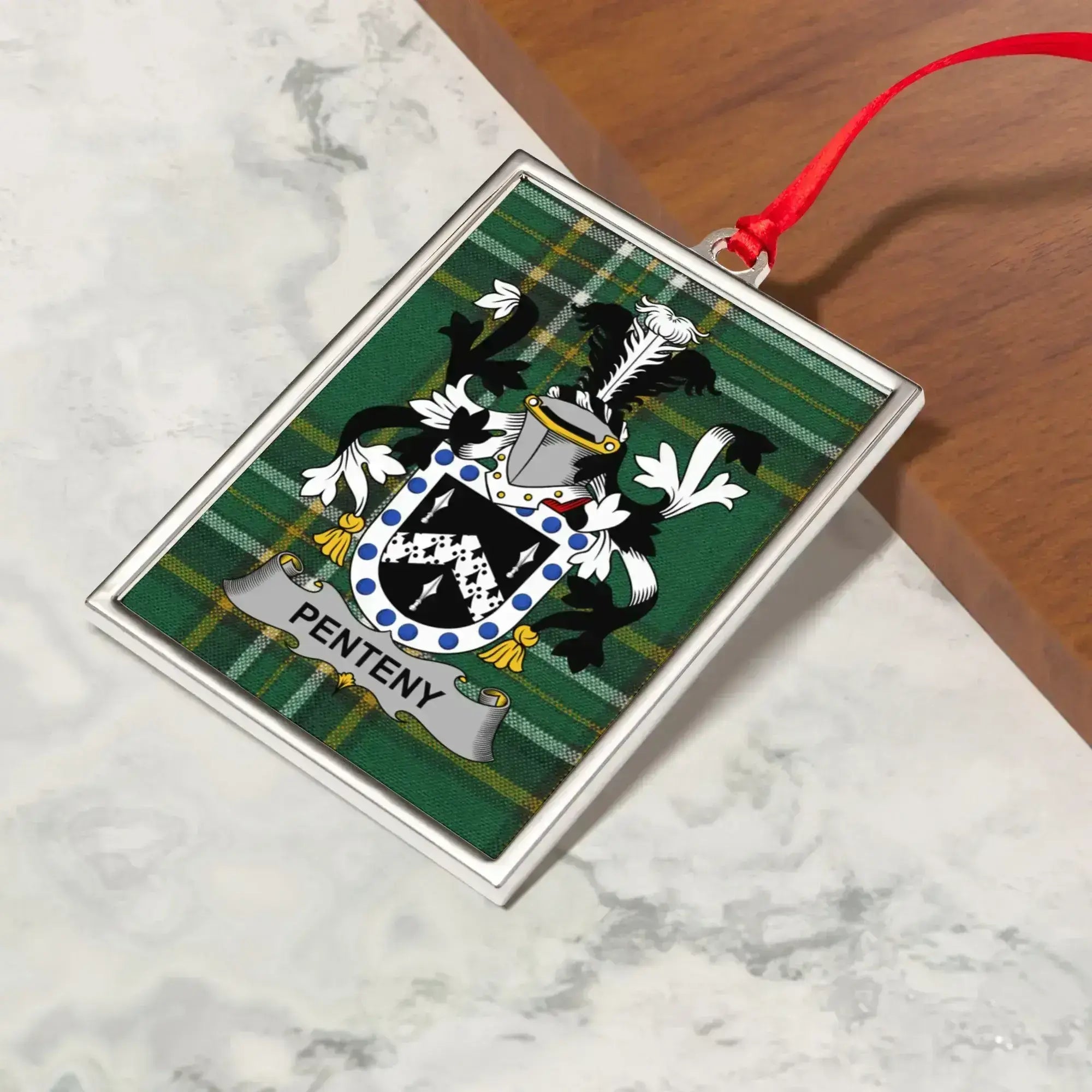 Penteny Chessboard Pattern Family Crest Ornament product