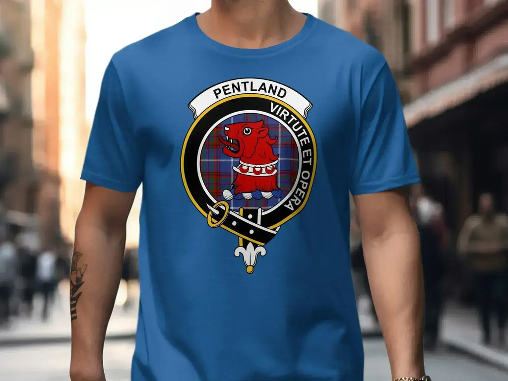 Pentland Virtute Et Opera Crest Design T-shirt
