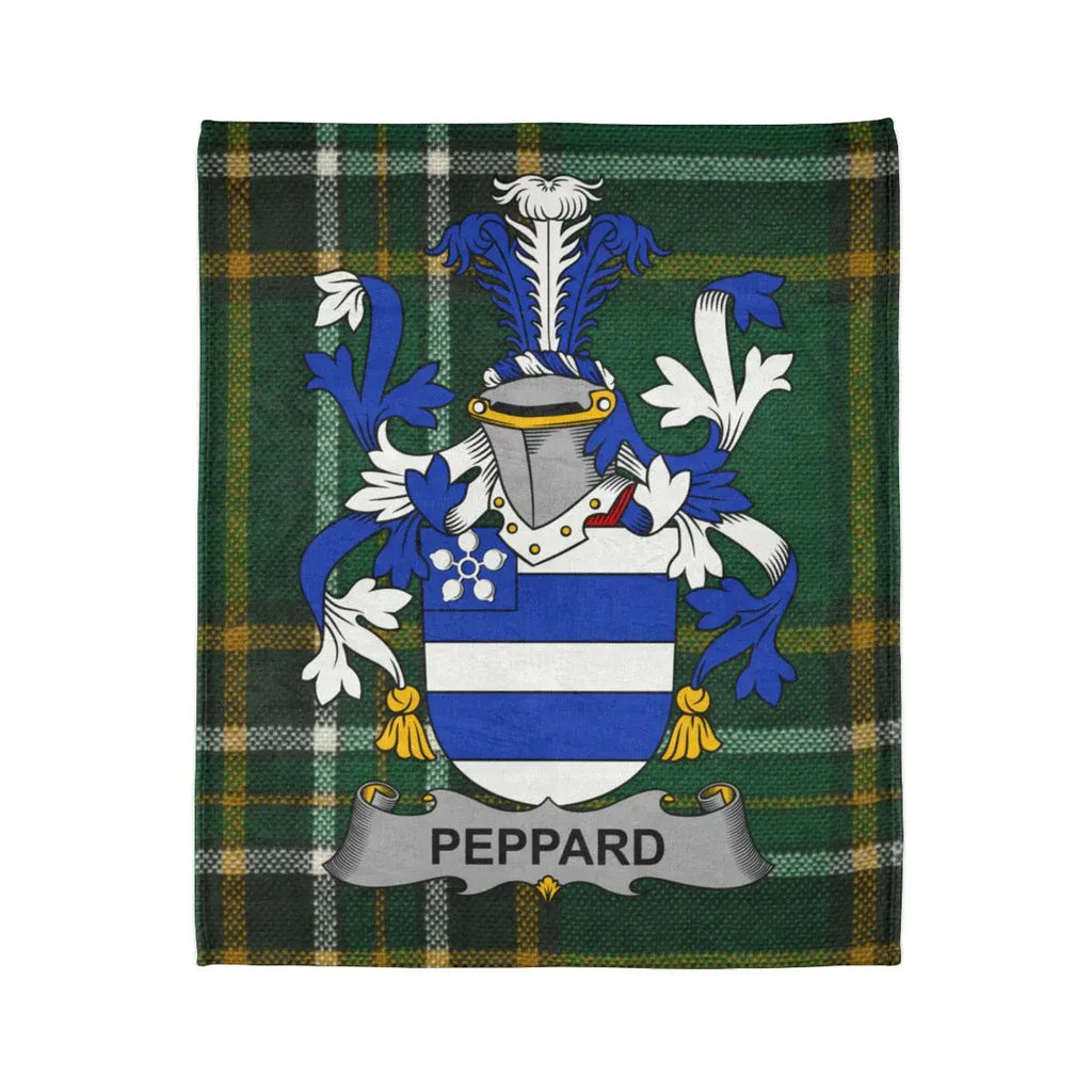 Peppard Family Crest with Tartan Blanket