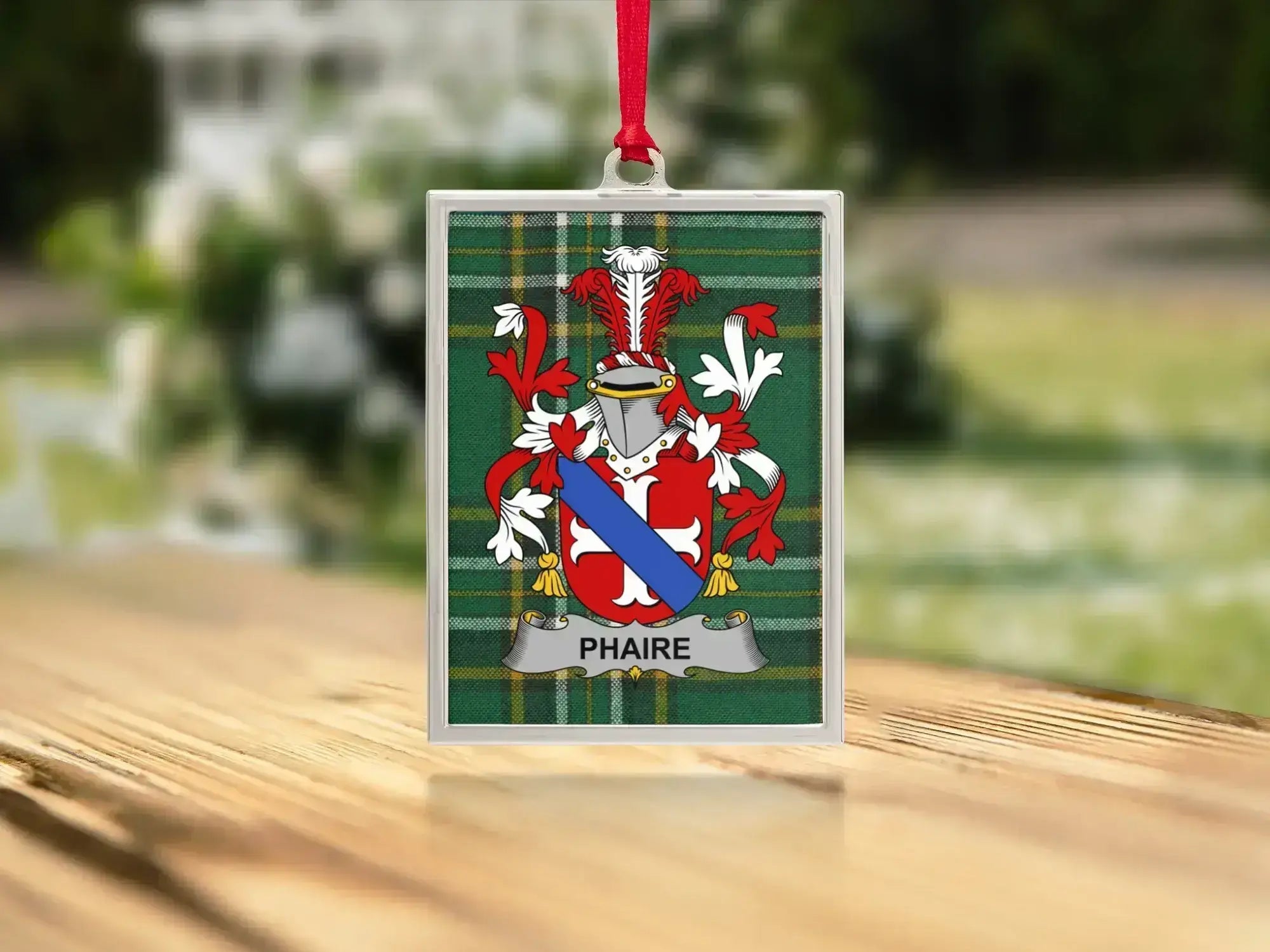 Custom Personalized Phaire Family Crest Ornament product type
