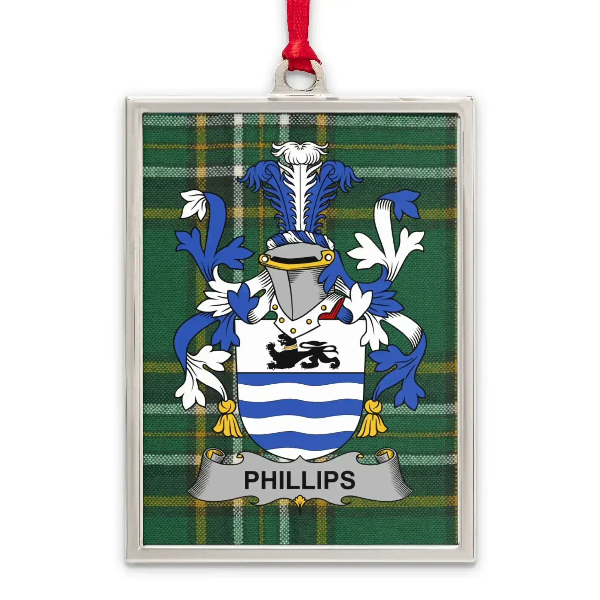 Phillips Family Crest Tartan Design Ornament product