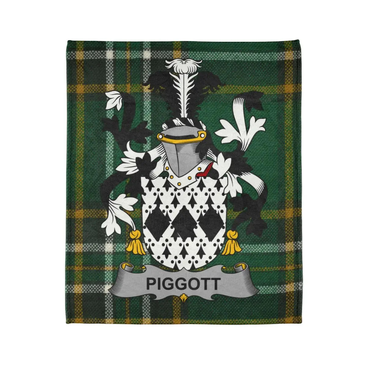 Piggott Family Crest Plaid Tartan Design Product