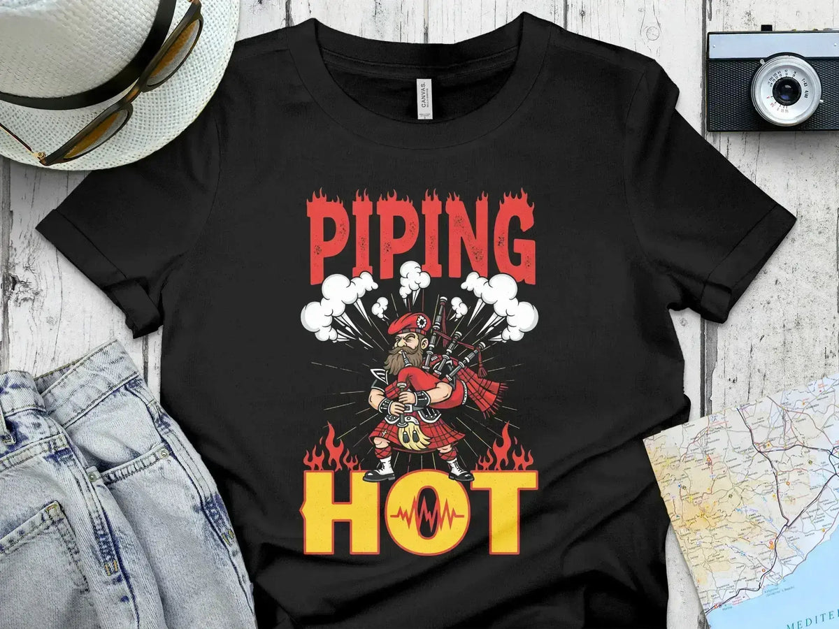 Piping Hot Shirt with Unique Graphic Design