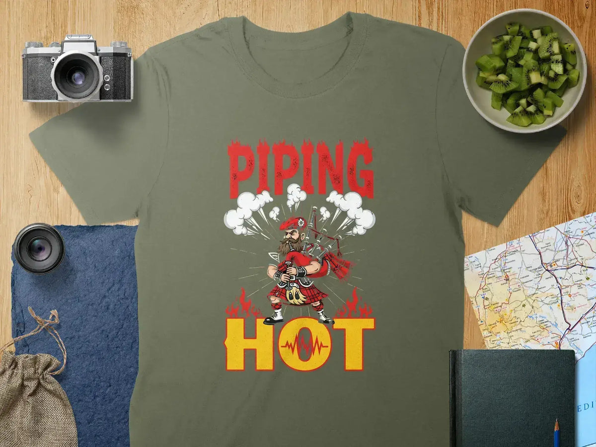 Piping Hot Bagpipes Funny Graphic Unisex T-Shirt