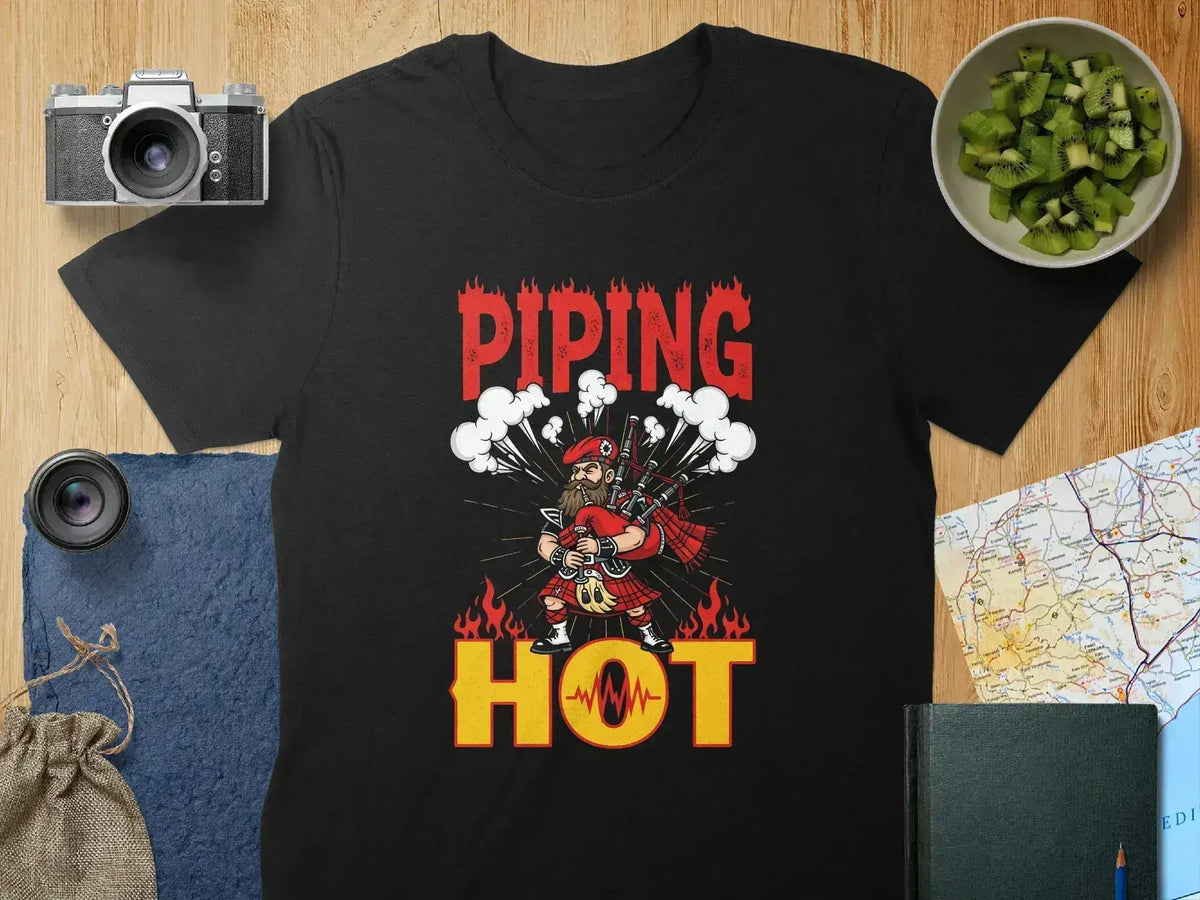 Piping Hot Graphic T-shirt Humorous Fun Clothing