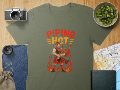 Piping Hot Bagpipe Graphic Tee for Unique Style product type