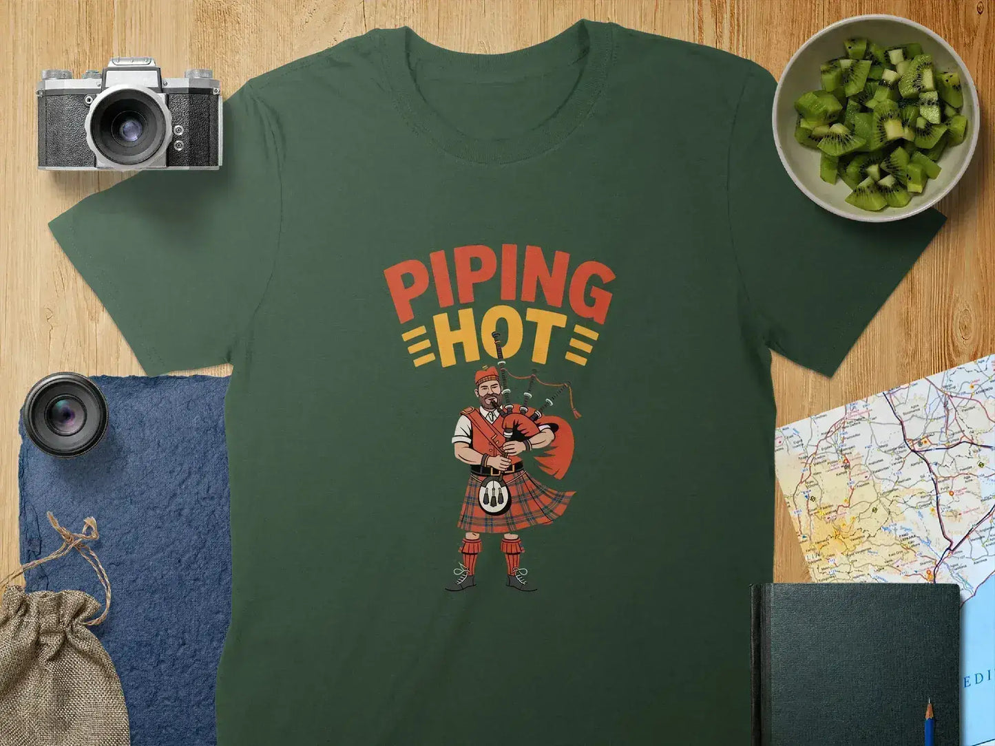 Piping Hot Musician with Bagpipes Design T-shirt product type
