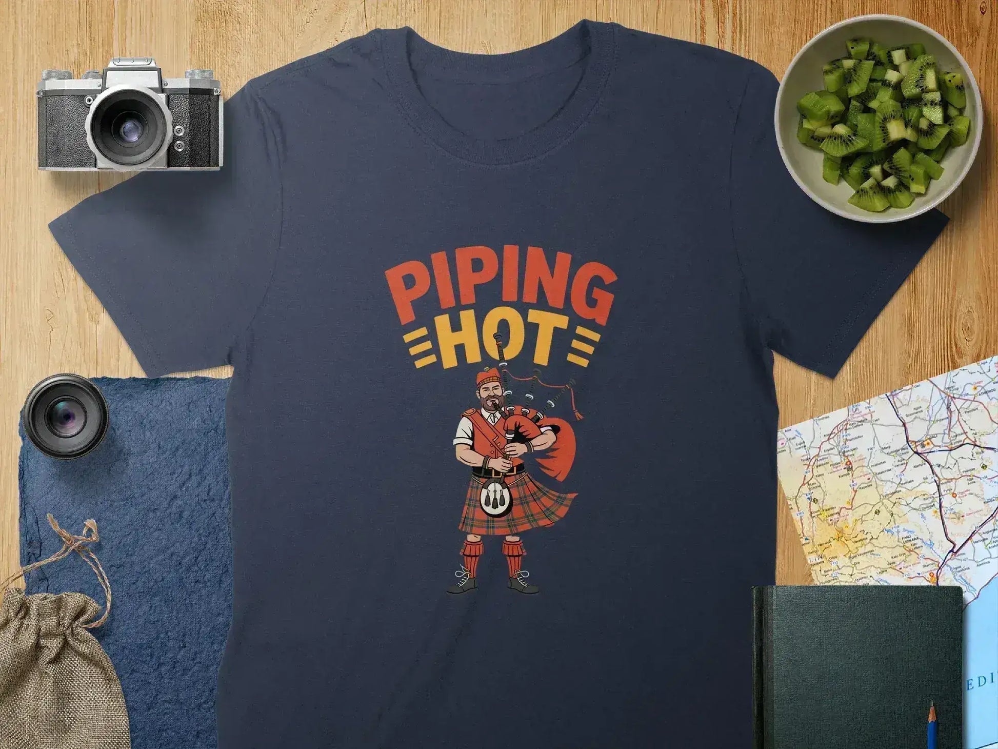 Piping Hot Bagpiper Graphic Print Short Sleeve product type