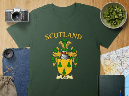 Scotland Pirie Emblem Displayed on Shirt Product Type