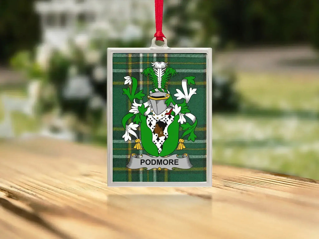 Elegant Podmore Crest Green Plaid Acrylic Hanging product type