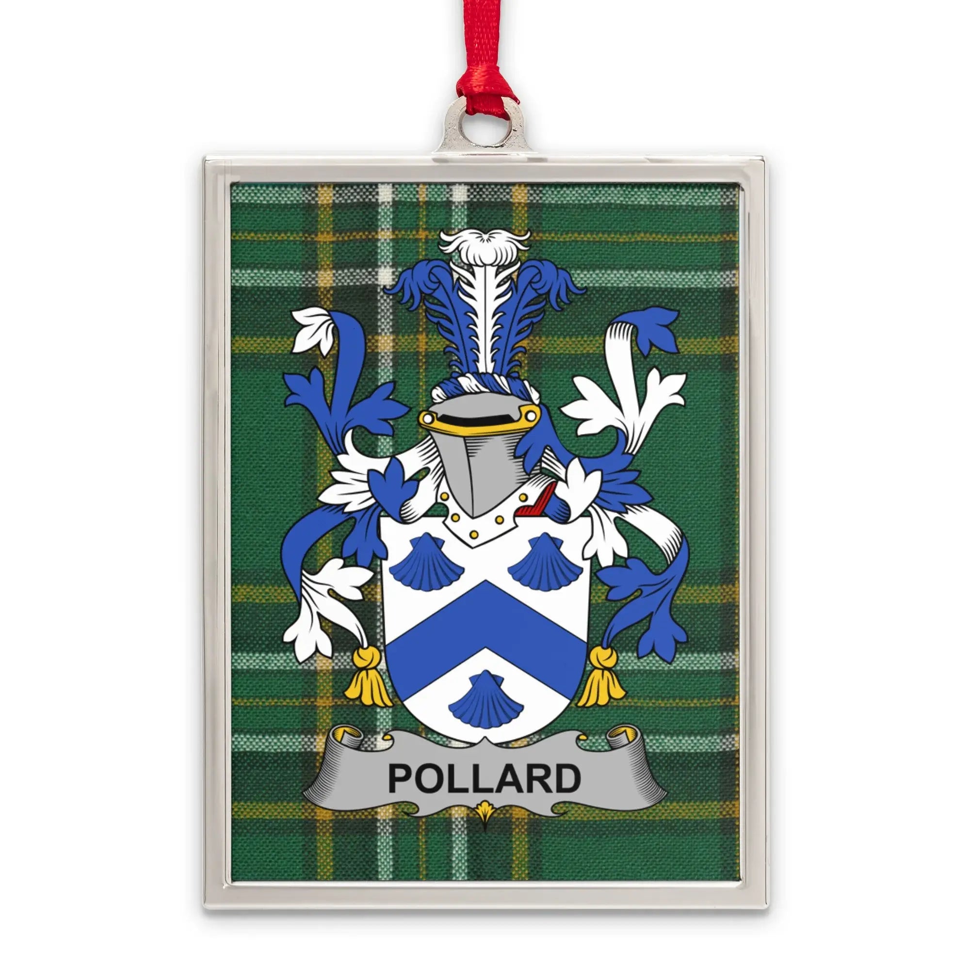 Pollard Family Crest Plaid Design Ornament product