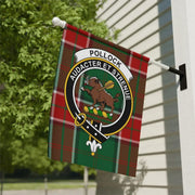 Clan Pollock Tartan Crest Garden Flag – Scottish
