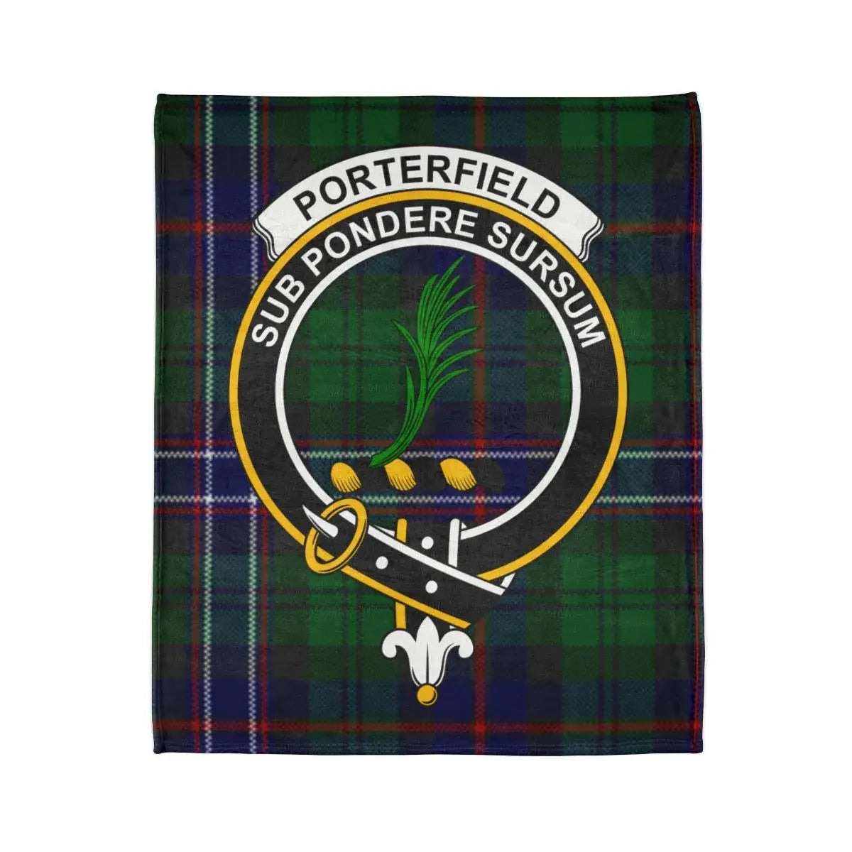 Sub Pondere Sursum Porterfield Tartan Blanket