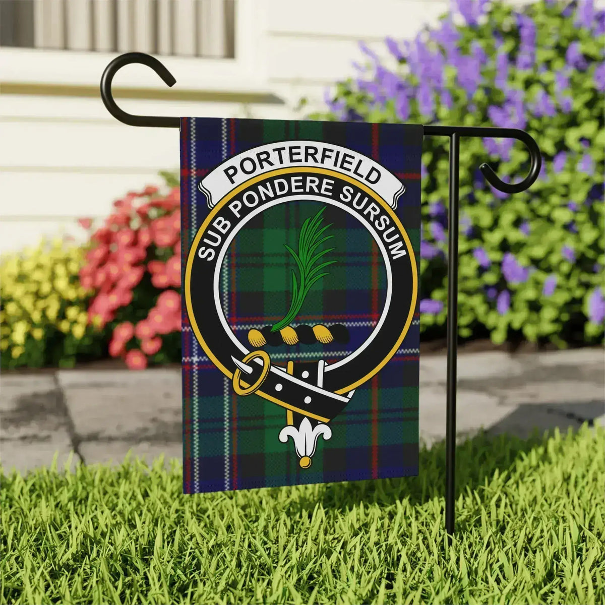 Porterfield Sub Pondere Sursum Garden Flag