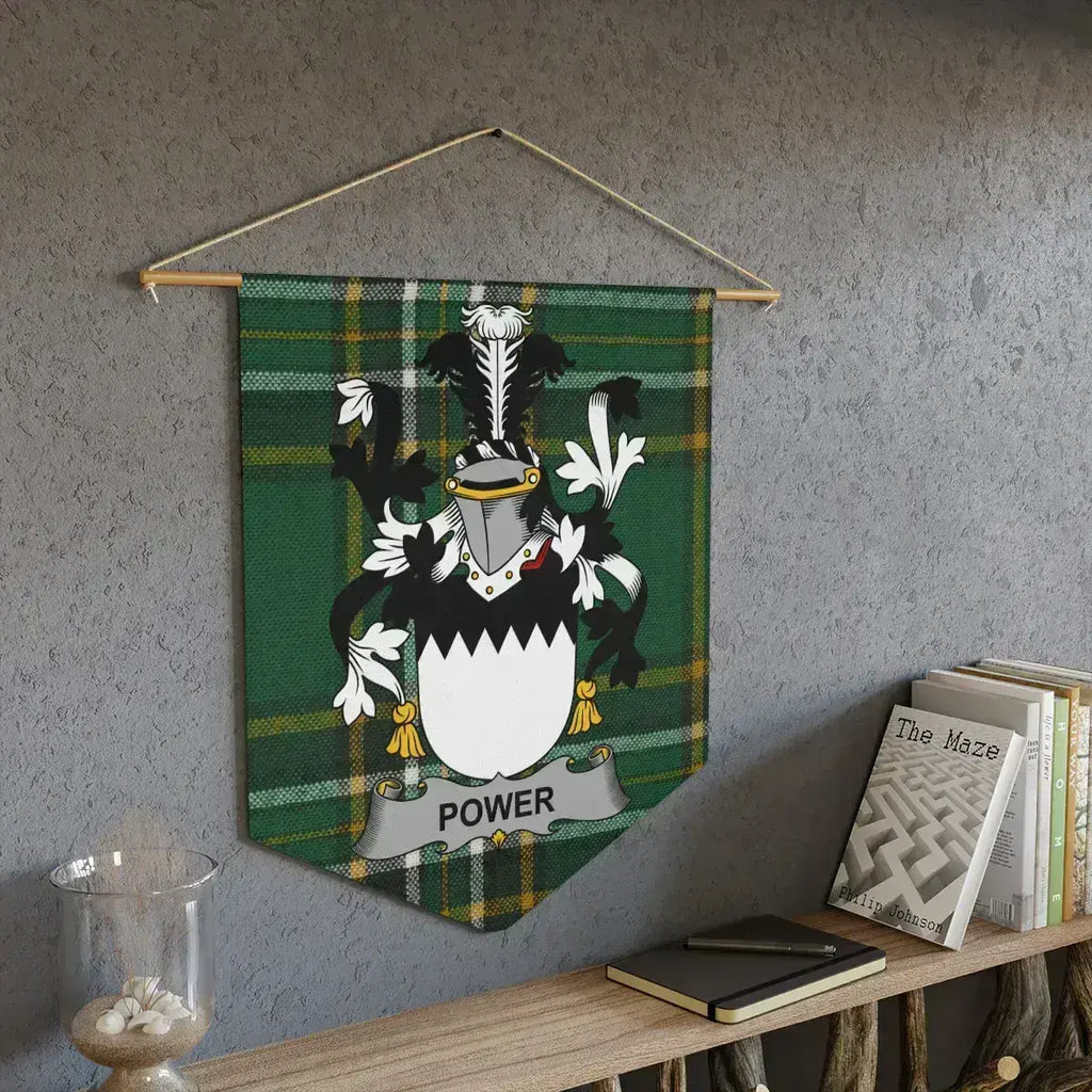 Family Crest Green Plaid Wall Hanging Banner product