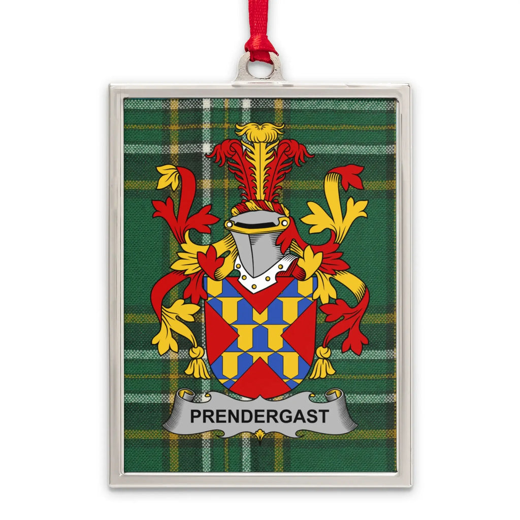 Prendergast Family Crest Plaid Pattern Ornament product
