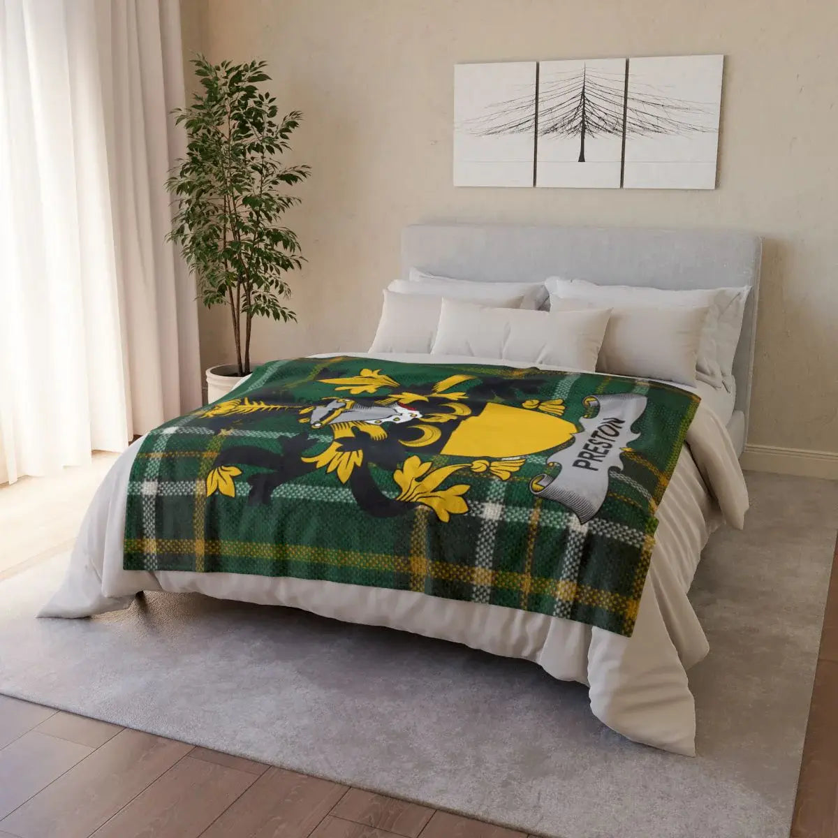 Personalized Preston Family Crest Bedding Blanket