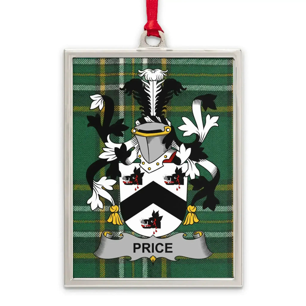 Personalized Family Crest with Tartan Background product