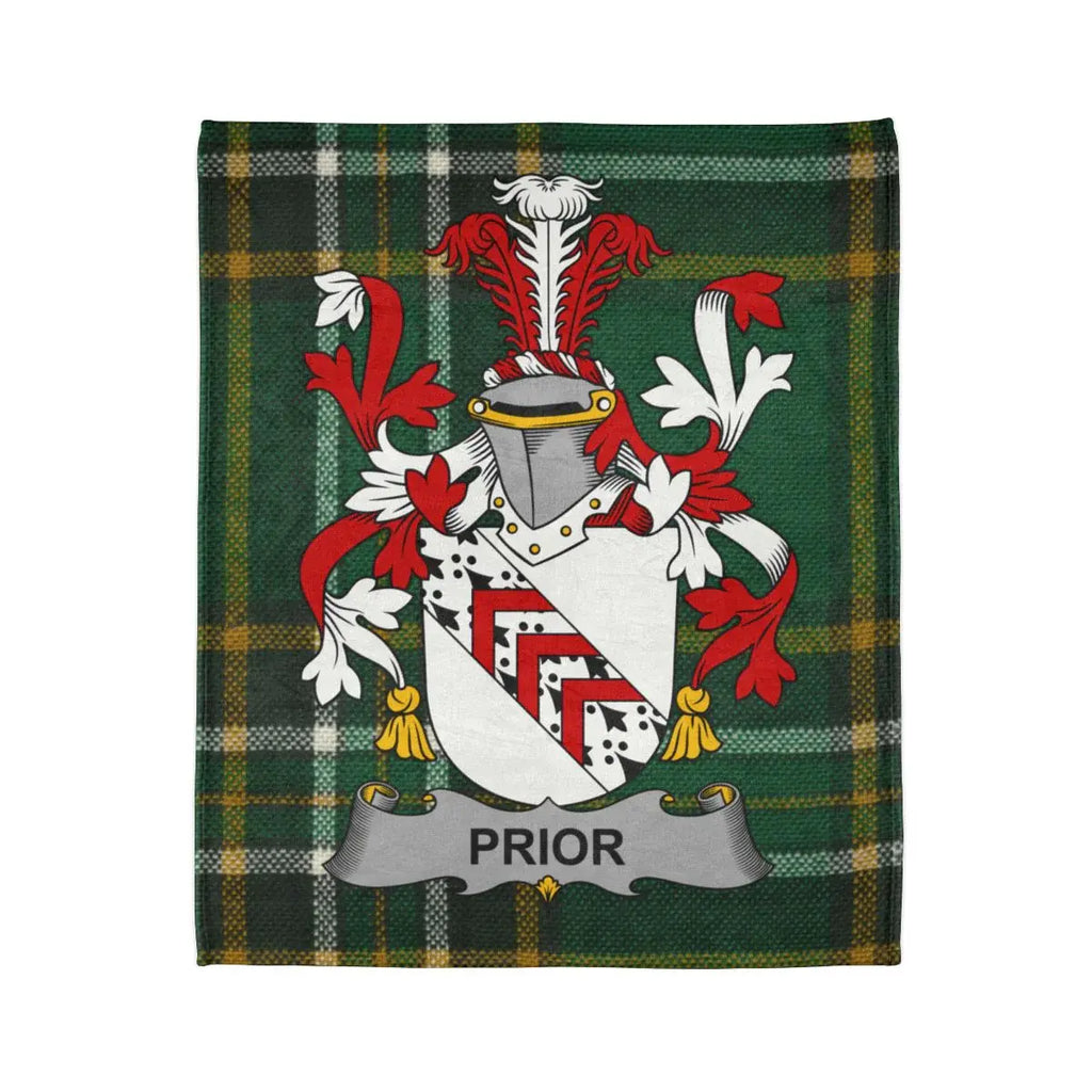 Prior Plaid Tartan Coat of Arms Blanket Design