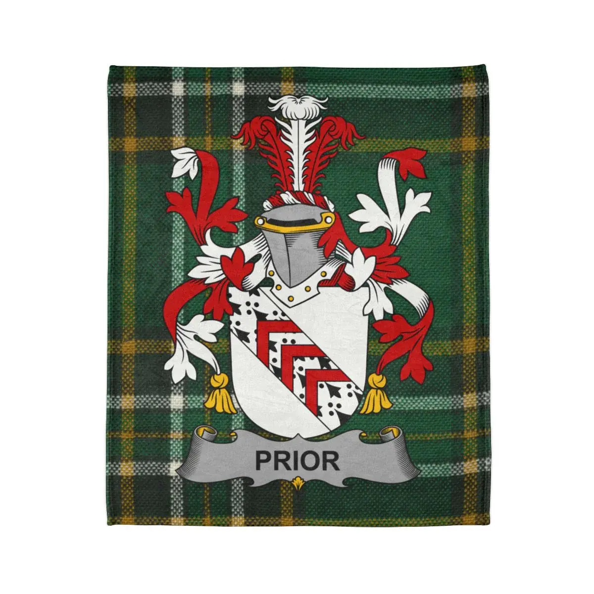 Prior Plaid Tartan Coat of Arms Blanket Design