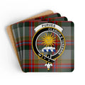 Purves Family Clan Tartan Crest Coaster Set product