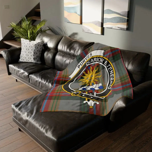 Family Crest Tartan Blanket with Classic Design