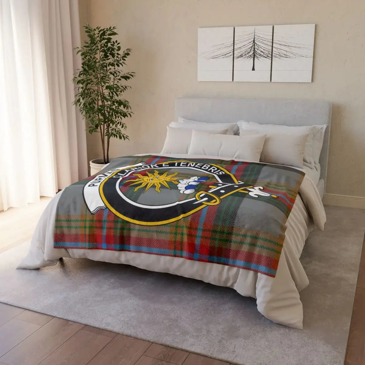 Custom Highland Clan Crest Blanket Tribale Crest Design