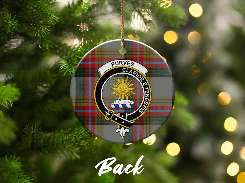 Clan Crest Tartan Christmas Tree Ornament